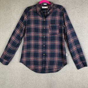 Hollister Boyfriend Fit Flannel Shirt long sleeve Plaid size S